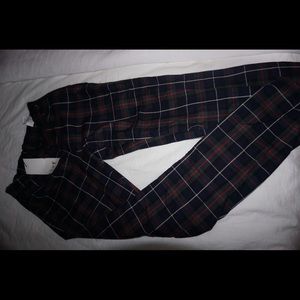 Plaid pants.